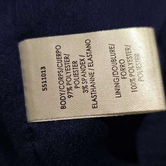 Kay Unger Elegant Navy Blue 3/4 Sleeve Formal Long Dress - Picture 9 of 14